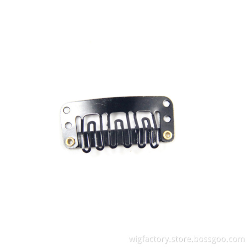 1000pcs/bag 2.8cm U shape wig metal clip, 6 teeth metal hair extensions tools hair clip, human hair clips for wigs